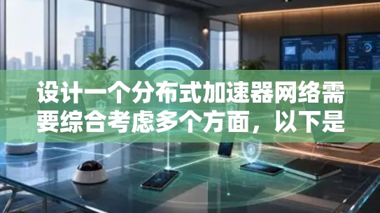 设计一个分布式加速器网络需要综合考虑多个方面，以下是一个有条理的设计步骤和考虑因素