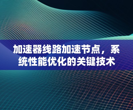 加速器线路加速节点，系统性能优化的关键技术