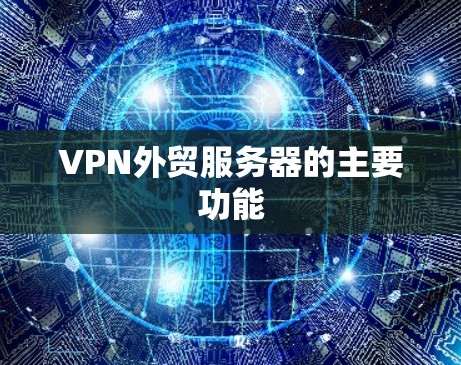 VPN外贸服务器的主要功能
