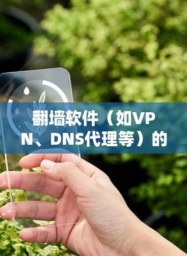 翻墙软件（如VPN、DNS代理等）的配置通常需要根据具体需求和目标进行设置。以下是一些常见的翻墙软件配置指南，供您参考