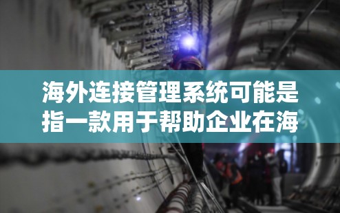 海外连接管理系统可能是指一款用于帮助企业在海外市场进行业务协调和管理的软件或平台。这种系统通常旨在帮助企业更高效地与海外合作伙伴、客户或供应商进行沟通和协作,同时确保数据安全、合规性和风险管理