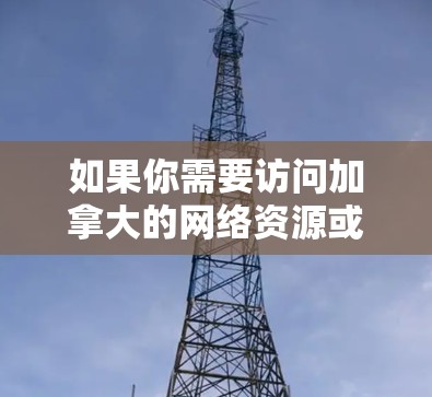如果你需要访问加拿大的网络资源或想要在加拿大使用VPN服务,以下是一些常见的加拿大VPN访问方案和推荐